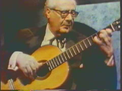アンドレス・セゴビアが弾くテデスコの『ギター協奏曲～第3楽章』　1963年の映像